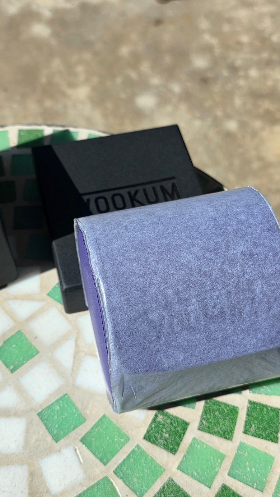 Vookum genuine Purple Nappa leather watch roll travel case