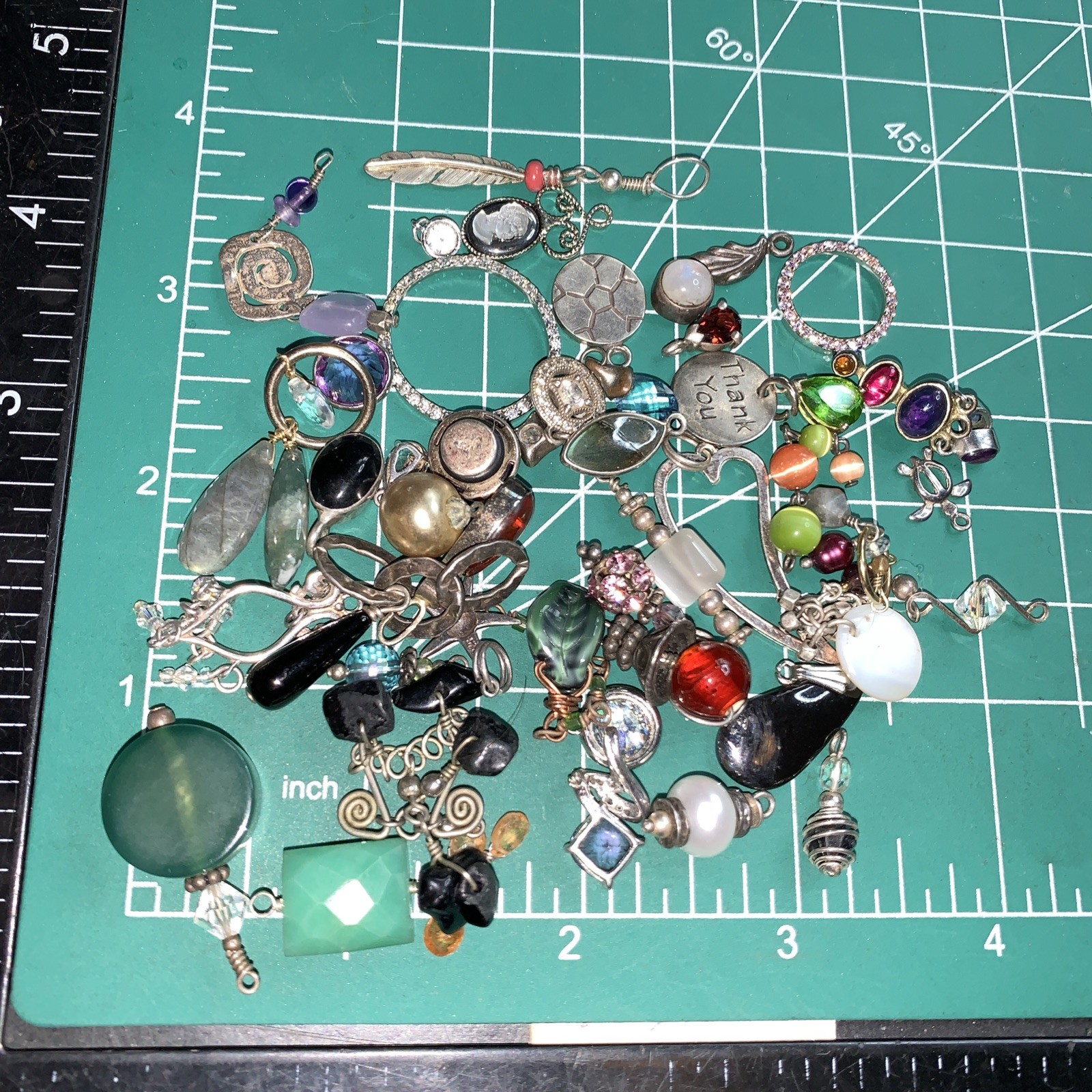 STERLING SILVER 925 Lot Necklace Pendant SS40 Charms Boho Crystal Navajo 42