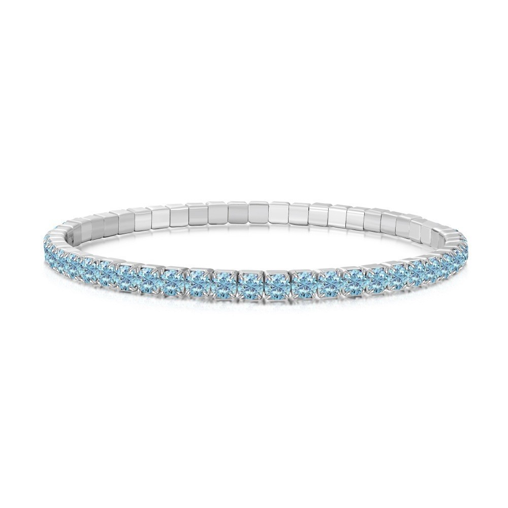 3mm Tennis Bracelet Multicolored 5A Cubic Zirconia S925 Silver for Women Jewelry