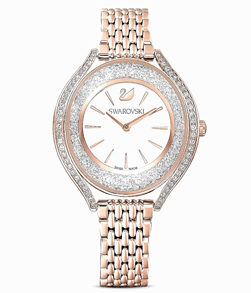 Swarovski 5519459 Crystalline Aura Quartz Oval Rose Tone Women’s Watch