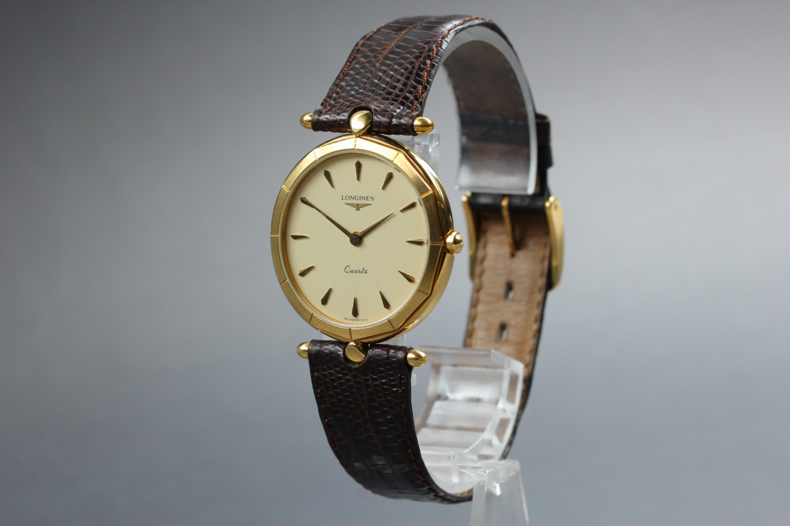 Longines 150 6912 30mm Gold Dial Quartz Vintage Unisex Dress Watch NEAR MINT