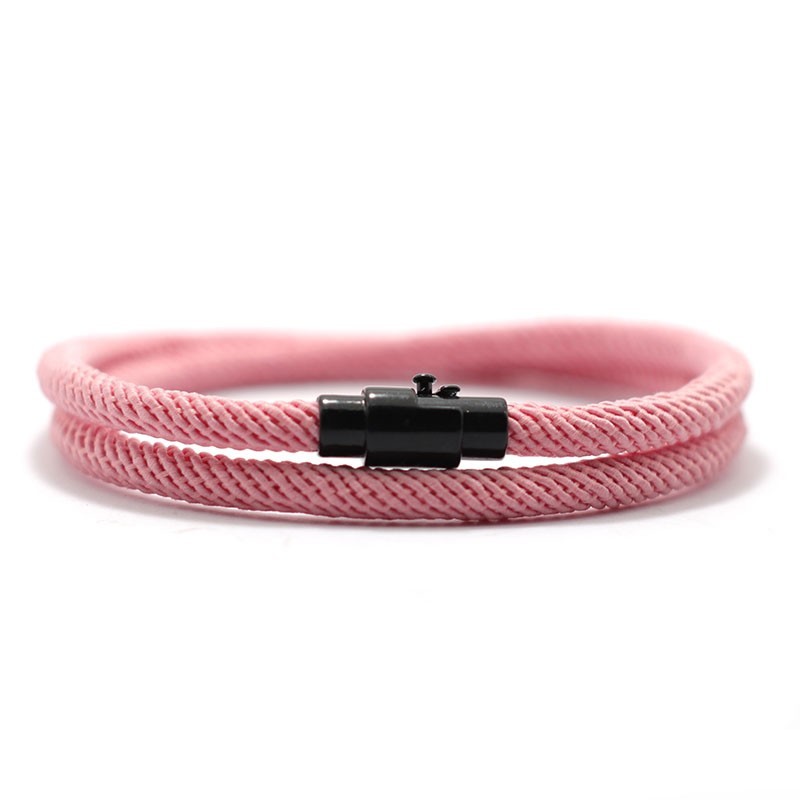 Men’s Rope Bracelet Double Layer Simple Style Thread Fabric Casual Accessory