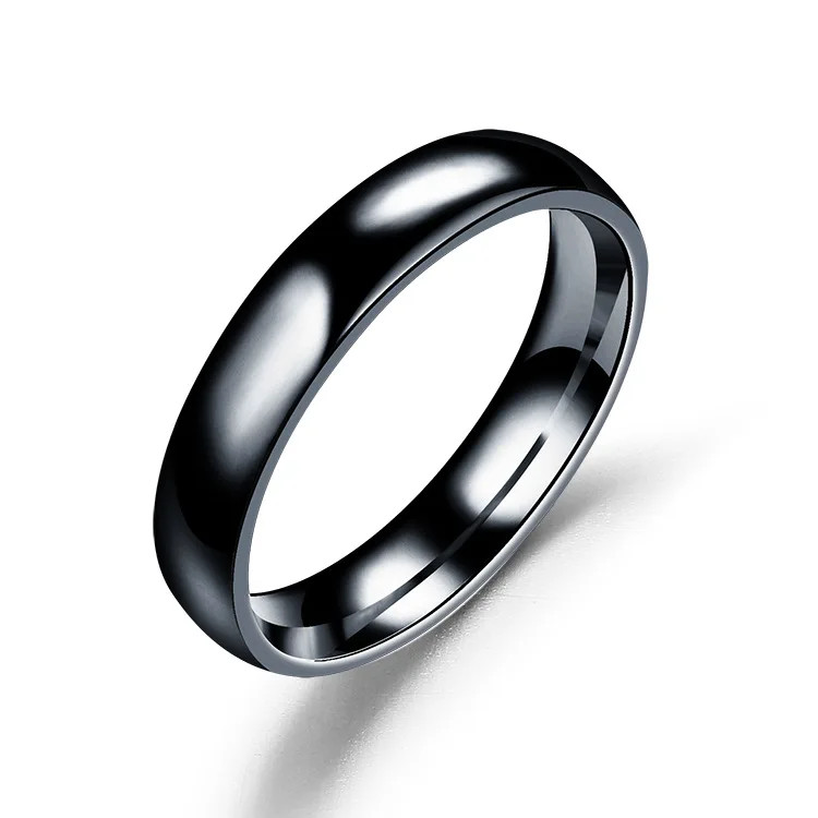 Tungsten Carbide Comfort Fit Polished Plain Band Wedding Ring 4mm