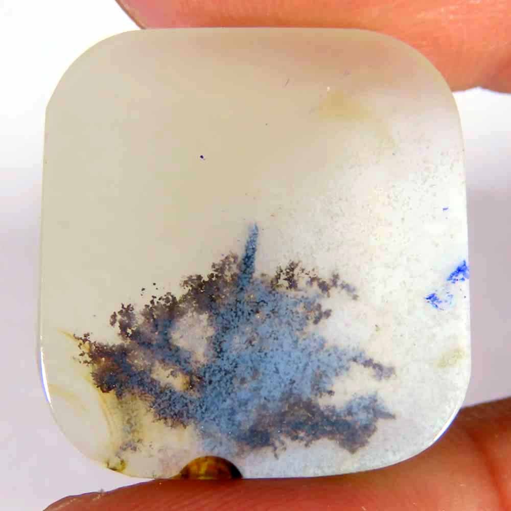 10.40Cts. Super 100% Natural Dendrite Quartz Cushion Cab 19x20x2mm Top Gemstone