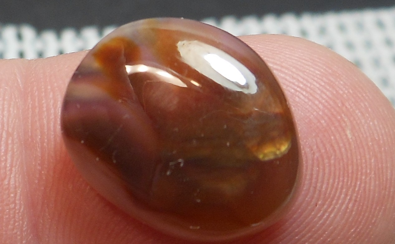 11.00ct Mexican Fire Agate 16.5mm x 13.6mm x 6.1mm