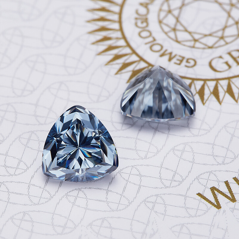 White D Color Trillion Cut VVS1 Moissanite Stone Loose Diamond With Certificate