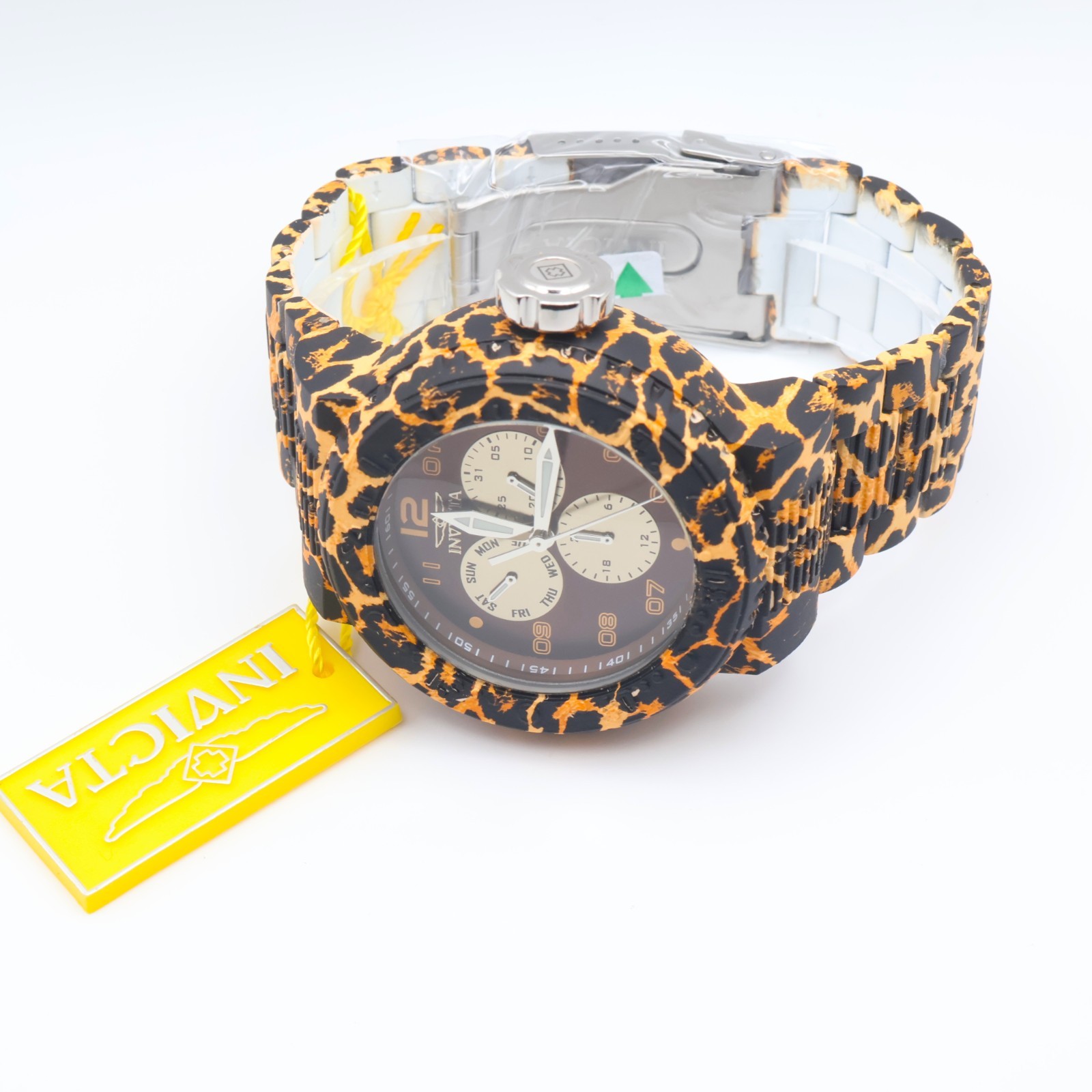 Invicta Pro Diver LEOPARD NeoArt Flux 52mm Aqua Plating Quartz Men’s Watch