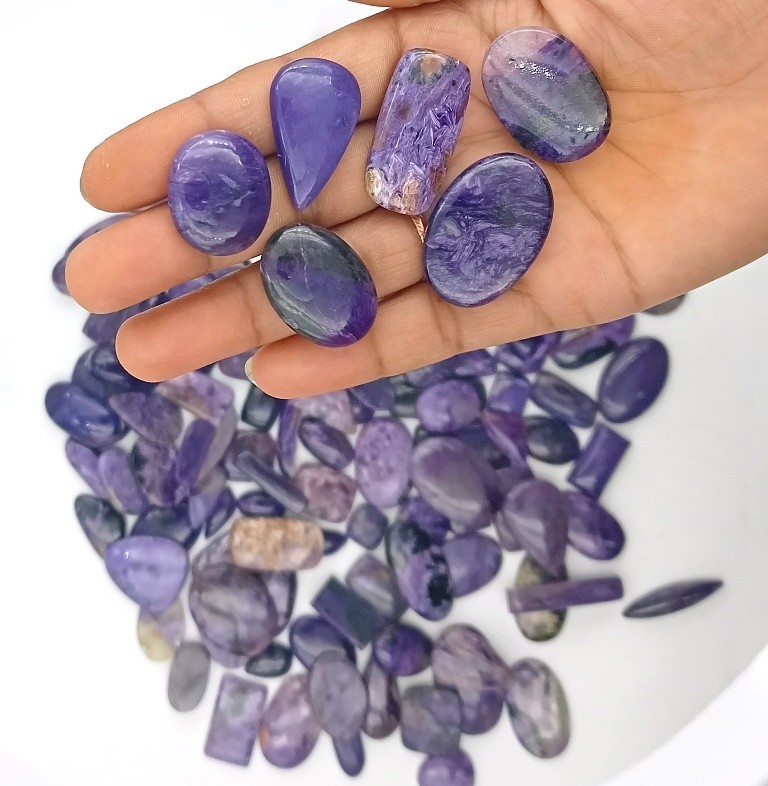 Mix Shape Charoite Gemstone For Earring, Pendant, Necklace Jewelry Making 72461