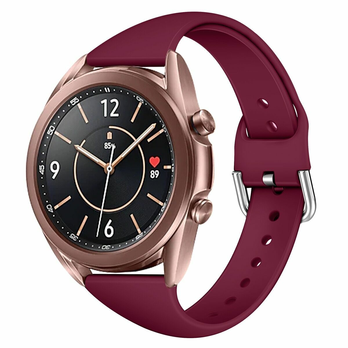 For Samsung Galaxy Watch 3 41mm Active 2 40mm 44mm Silicone 20mm 22mm Band Strap