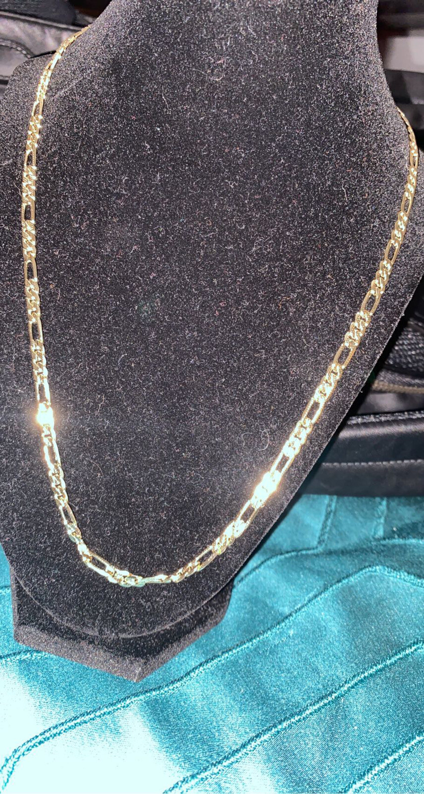 Figaro 14k Gold Plated Necklace