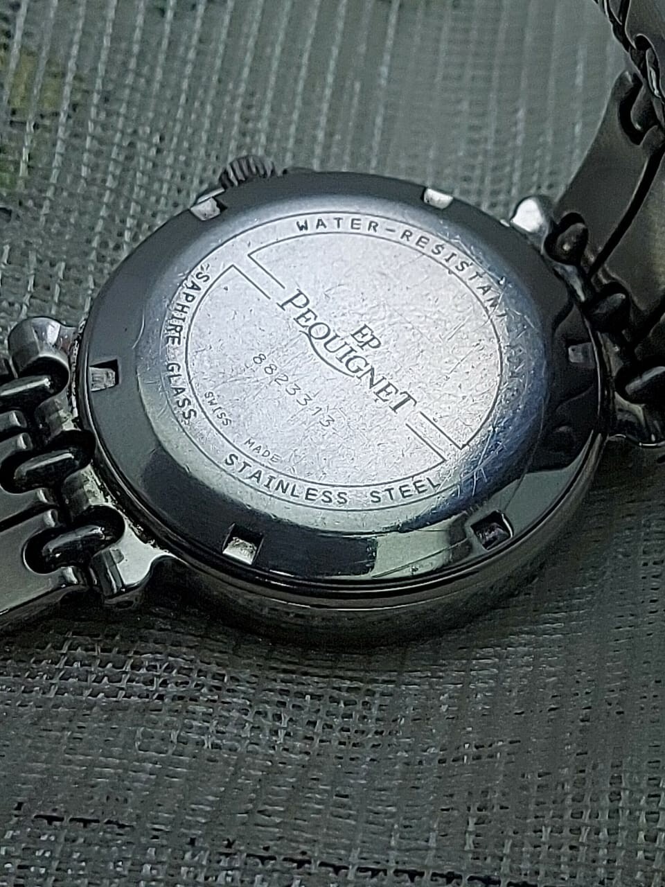 Pequignet Watch U.A.E Gifted Dial All Steel Mens Quartz 37mm Sapphire Crys Swiss