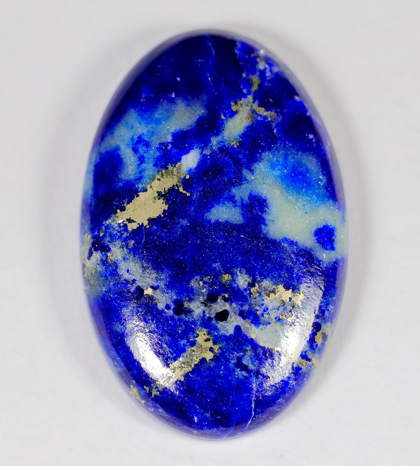 30 Ct 6X18X28 mm Natural Rare Blue UV Afghanite Oval Cabochon Gemstone KT-24