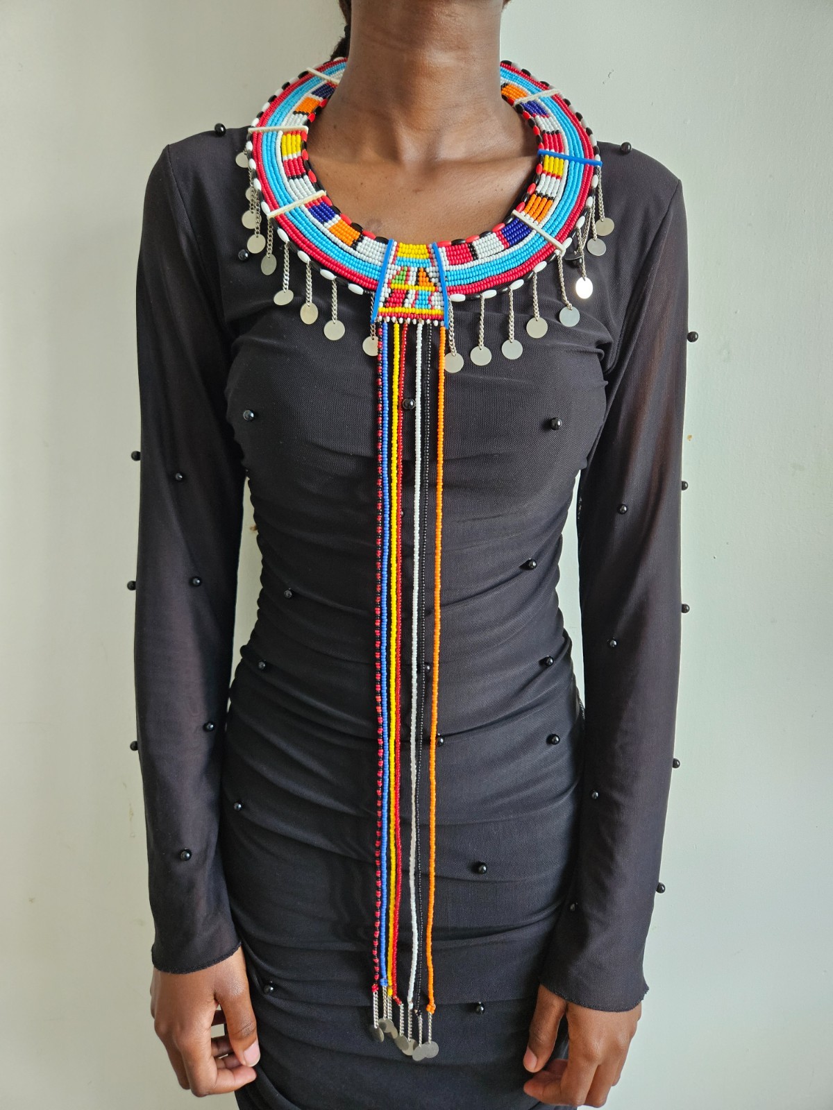 African Maasai Beaded Wedding Necklace –Handmade Tribal Collar Statement Jewelry