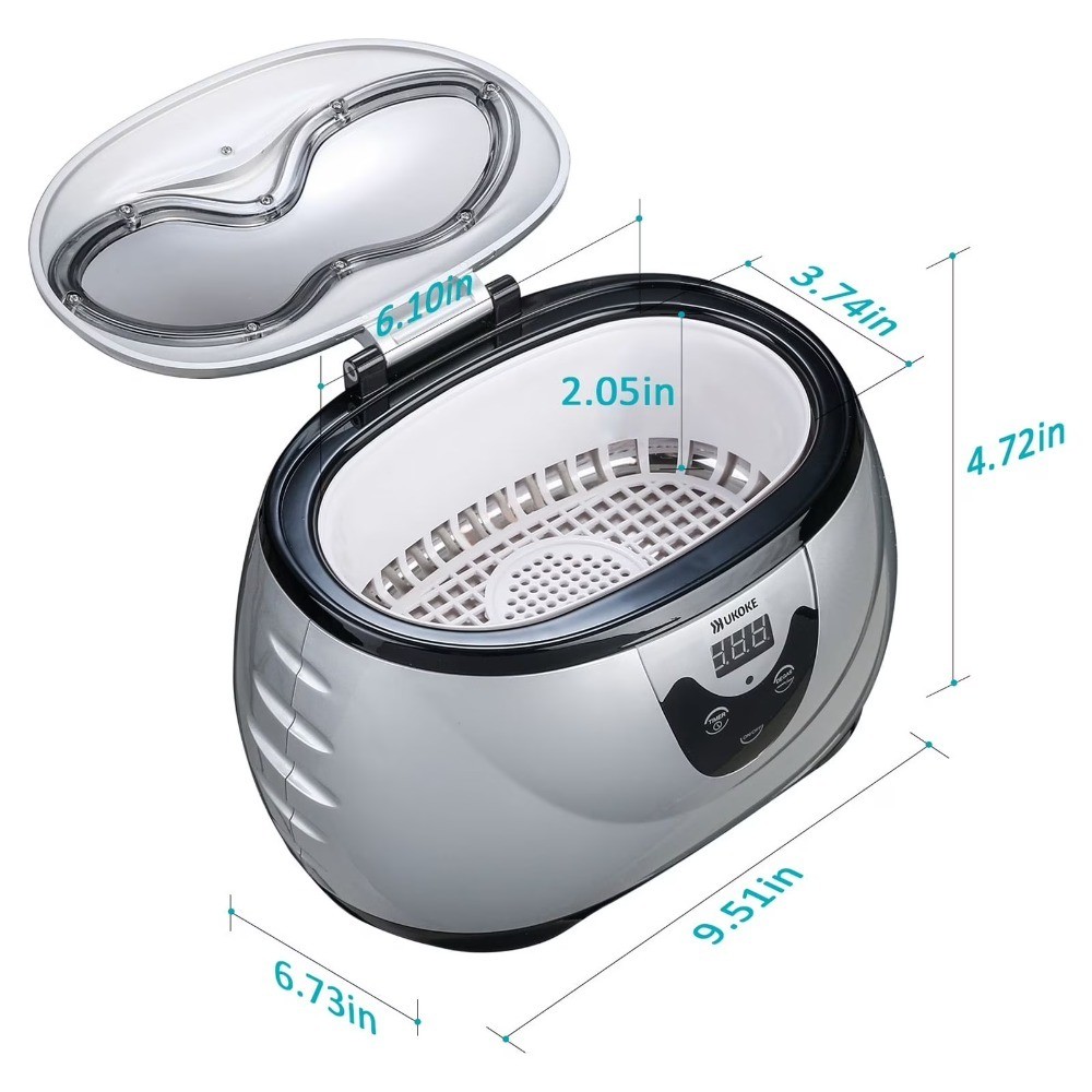 Ultrasonic Cleaner Machine for Jewelry Eyeglasses Rings Watches and Small Parts