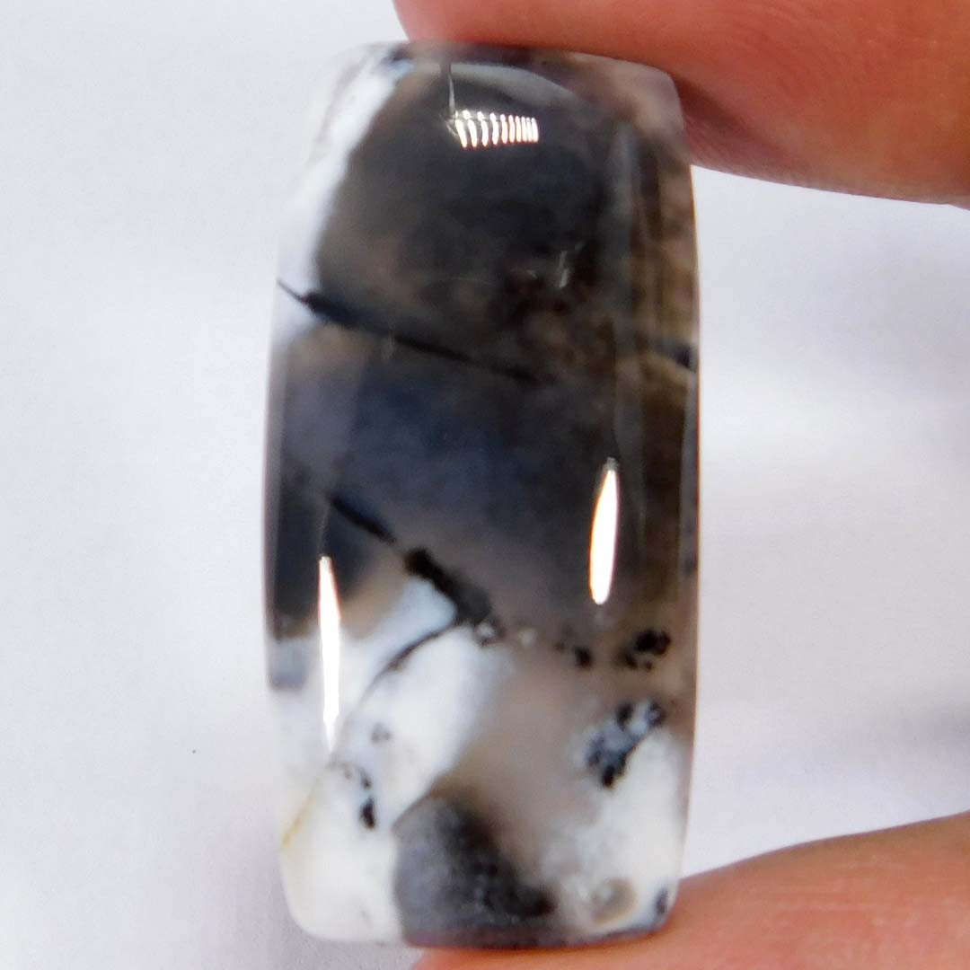 35.20Cts. Natural Amazing Dendritic Opal Cushion Cabochon Reiki Healing Gemstone