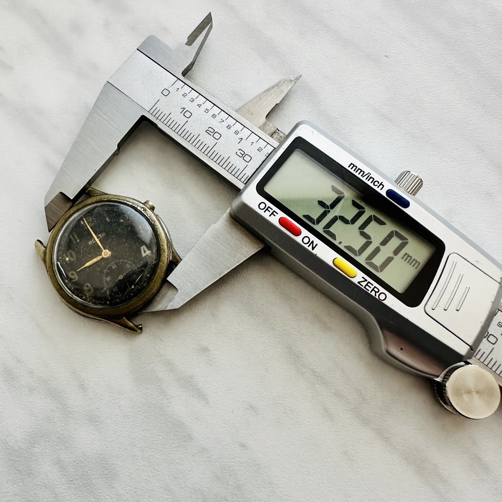 WWII RECTA no DH Military REPAIR vtg Swiss Watch ww2 40’s Mechanical Luftwaffe