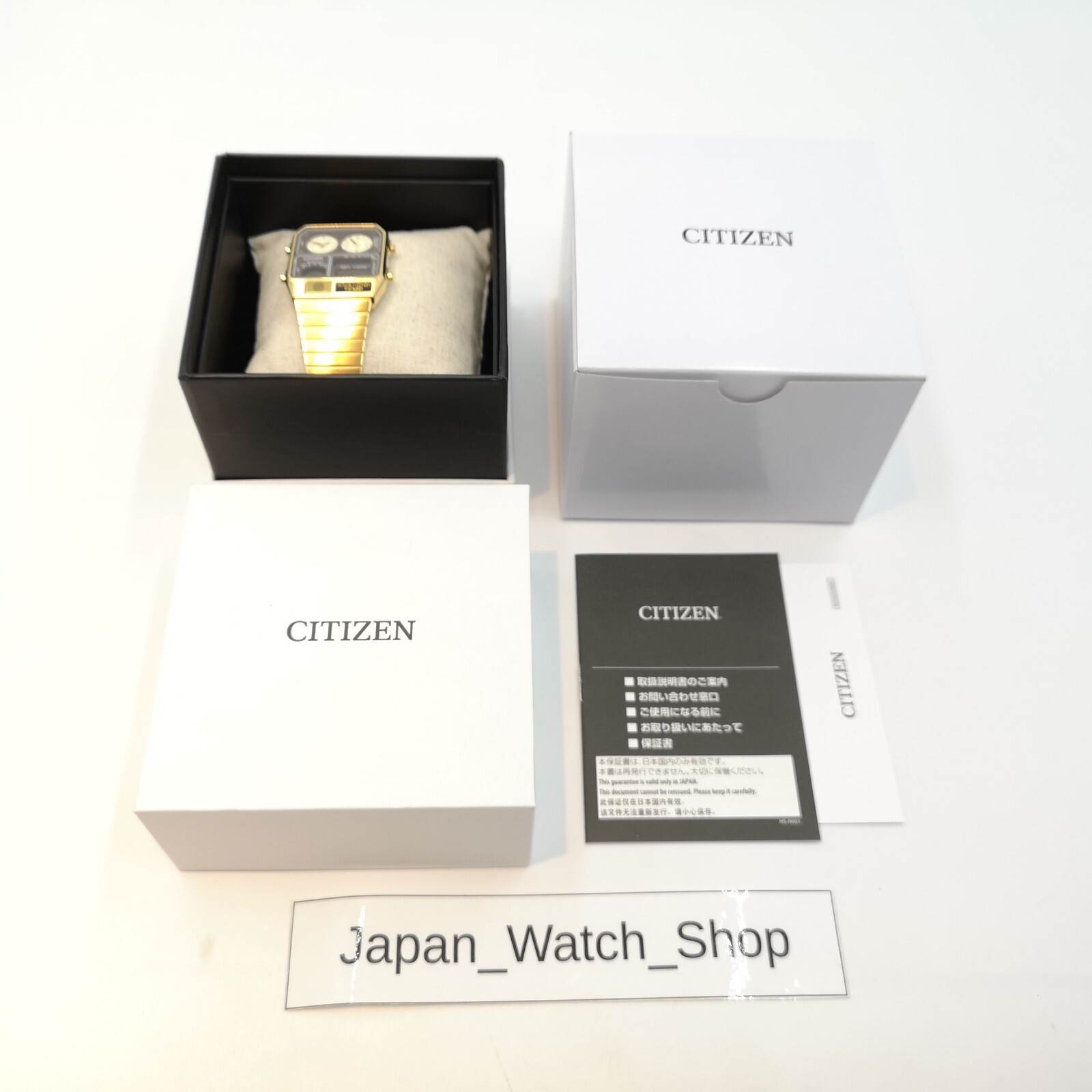 CITIZEN ANA-DIGI TEMP JG2103-72X Brown Gold Reproduction Men’s Watch New in Box