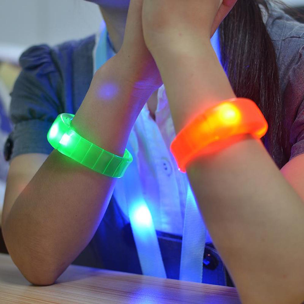 2X 4X PACK LIGHT-UP BRACELETS LED Glowing Flash Motion & Sound Music Activated