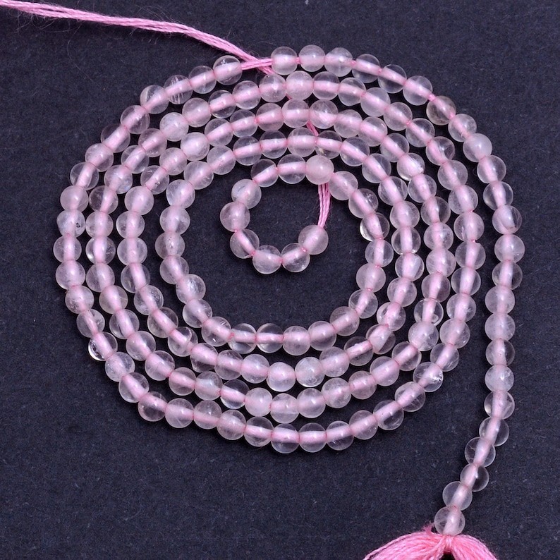 Pink Rose Quartz Smooth Micro Round Beads, 2 mm To 2.5 mm, Rose Quartz Balls