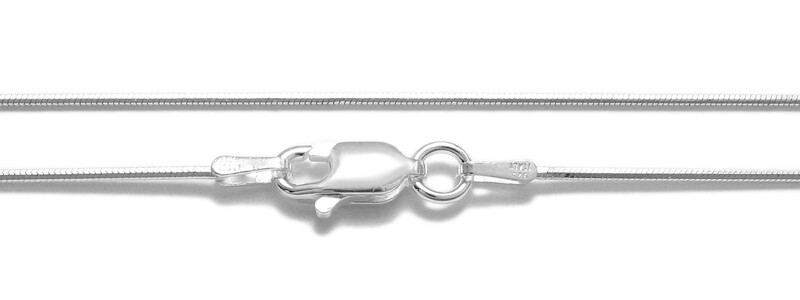 925 Sterling Silver Diamond Cut Snake Chain Necklace 1mm (025 Gauge)
