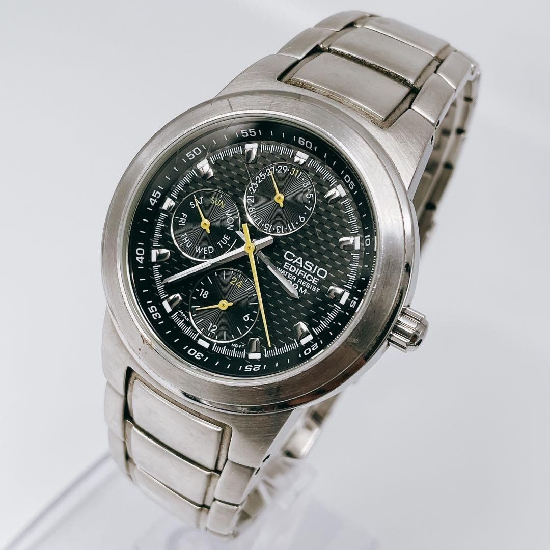 New Battery Operational Casio EDIFICE EF 308 Chronograph Watch Quartz Vintage Me