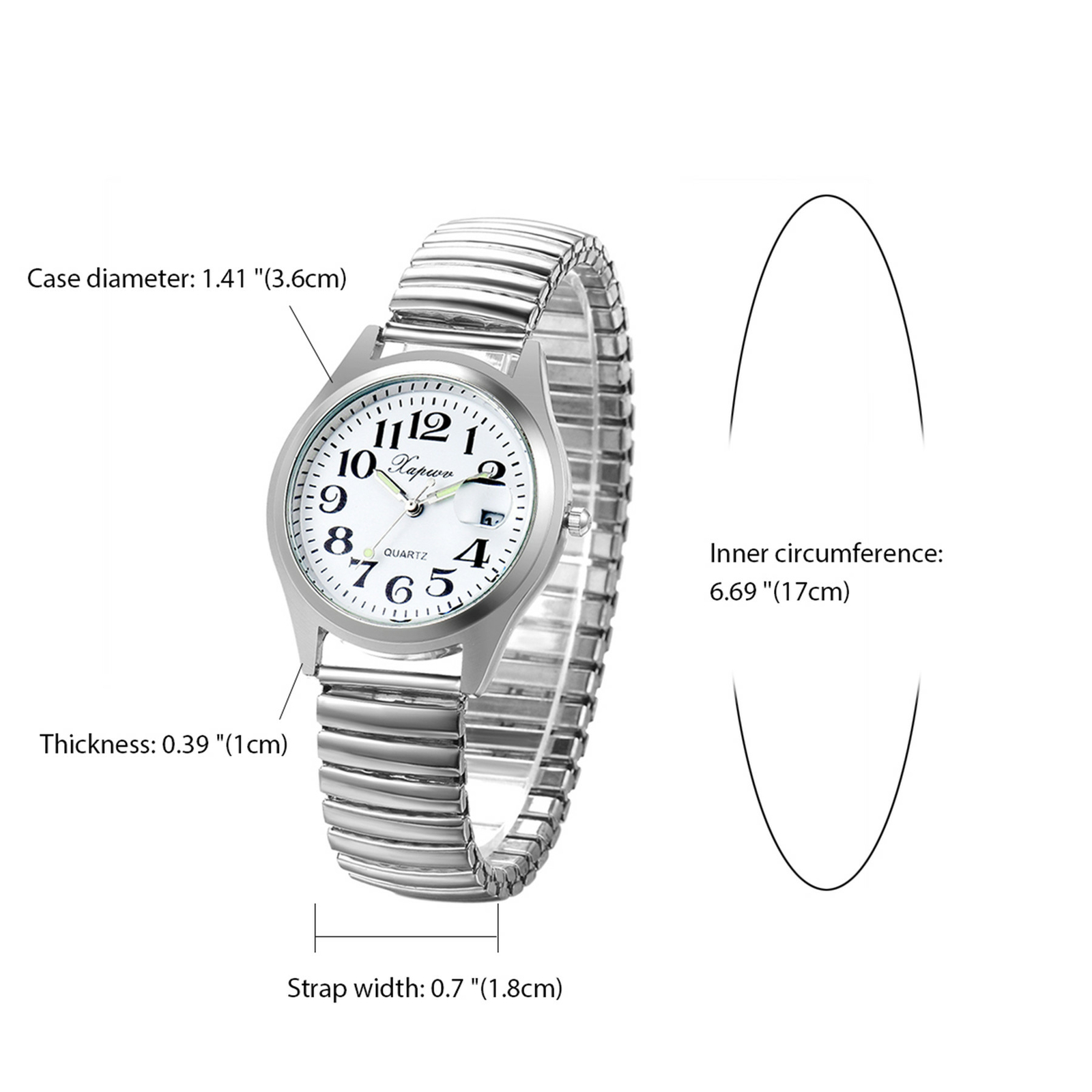 Men’s Women’s Wrist Watch Classic Luxury Quartz Analog Metal Strap Wristwatches