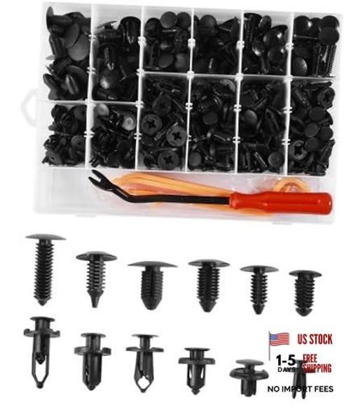 240PCS Car Clips, Car Accessories, Plastic Push Pin Rivet Fasteners with Remover