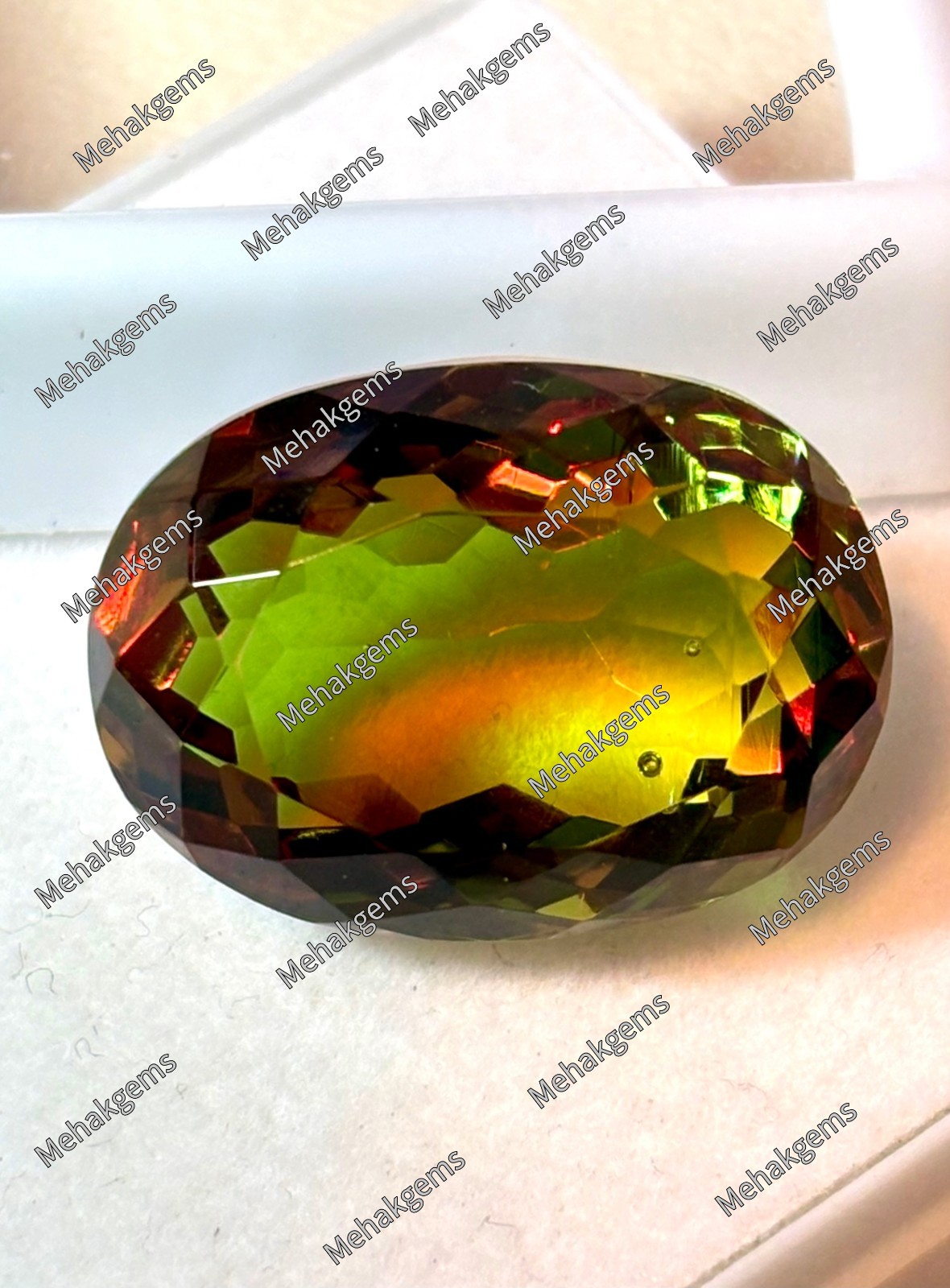 32 Ct Color Changing Zultanite Oval Gemstone, Large Rare Diaspore, Multicolor