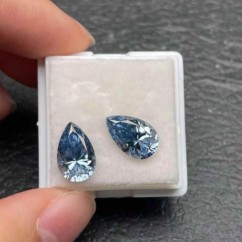 2-10CT Original Royal Blue Moissanite Stone Loose Moissanite Cushion Gemstones