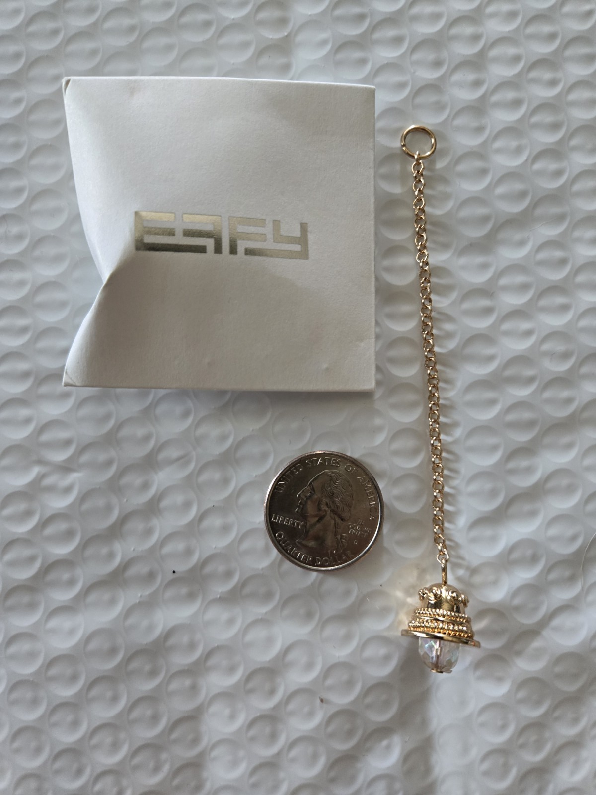 EFFY White Bell Charm Gold-Tone Bag Keychain Dangle charm Royal Caribbean 2026