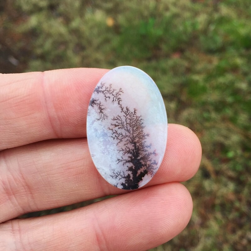 All Natural! Fine Quality Dendritic Agate India 33 x 22 mm GLI