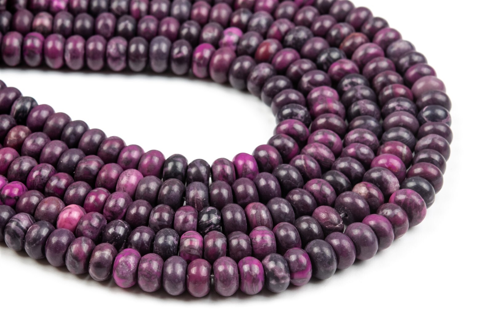 Jasper Beads Sugilite Purple Color Grade AAA Rondelle Loose Beads 6x4MM 8x5MM