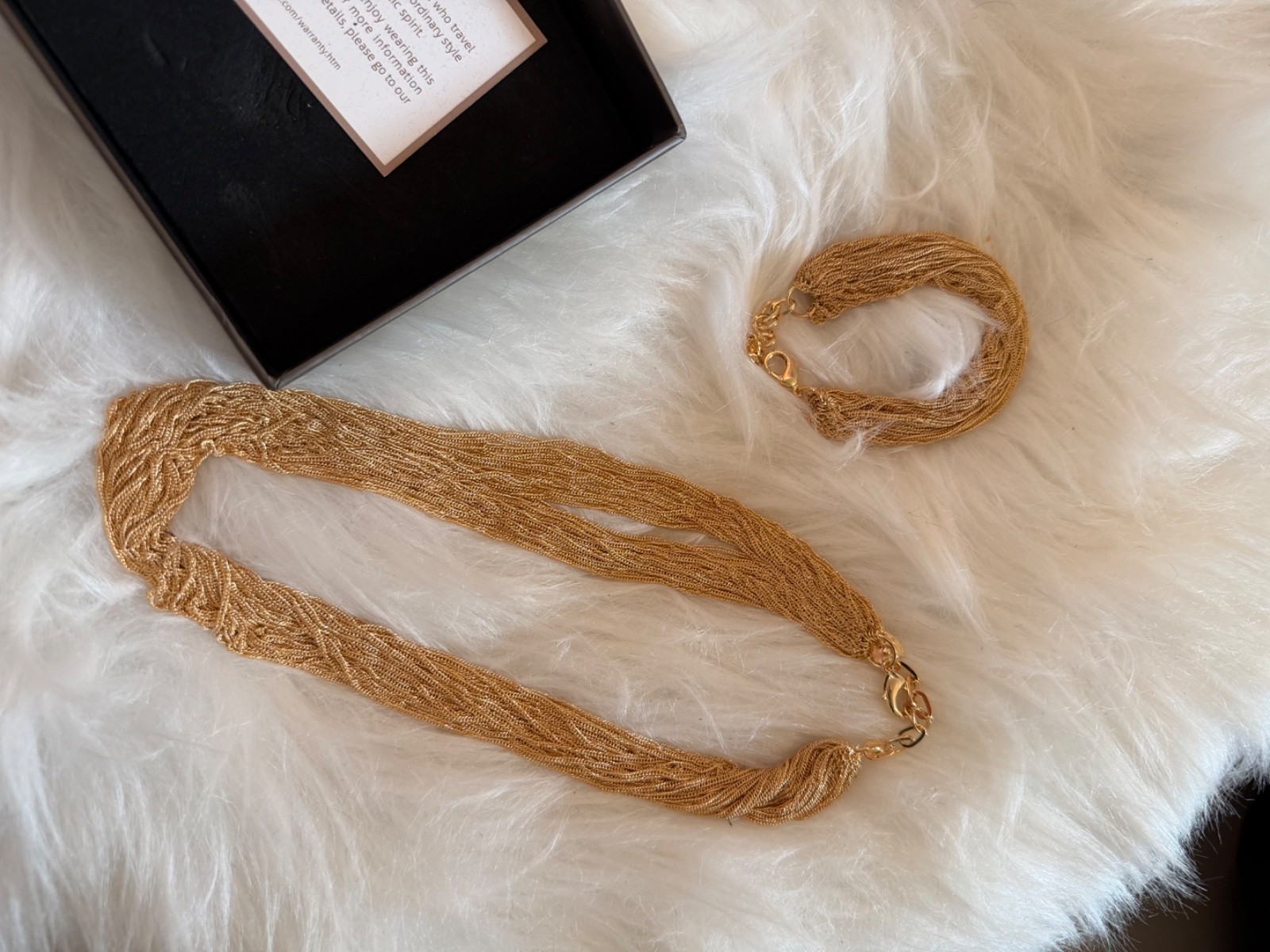 Haus of Dietrich gold-tone multi-strand necklace