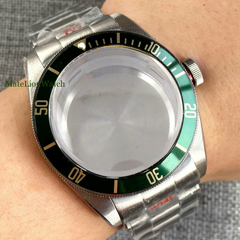 41mm 316L Mens Watch Case Fits NH35A NH36A ETA 2824 ST2130 PT5000 Sapphire Glass