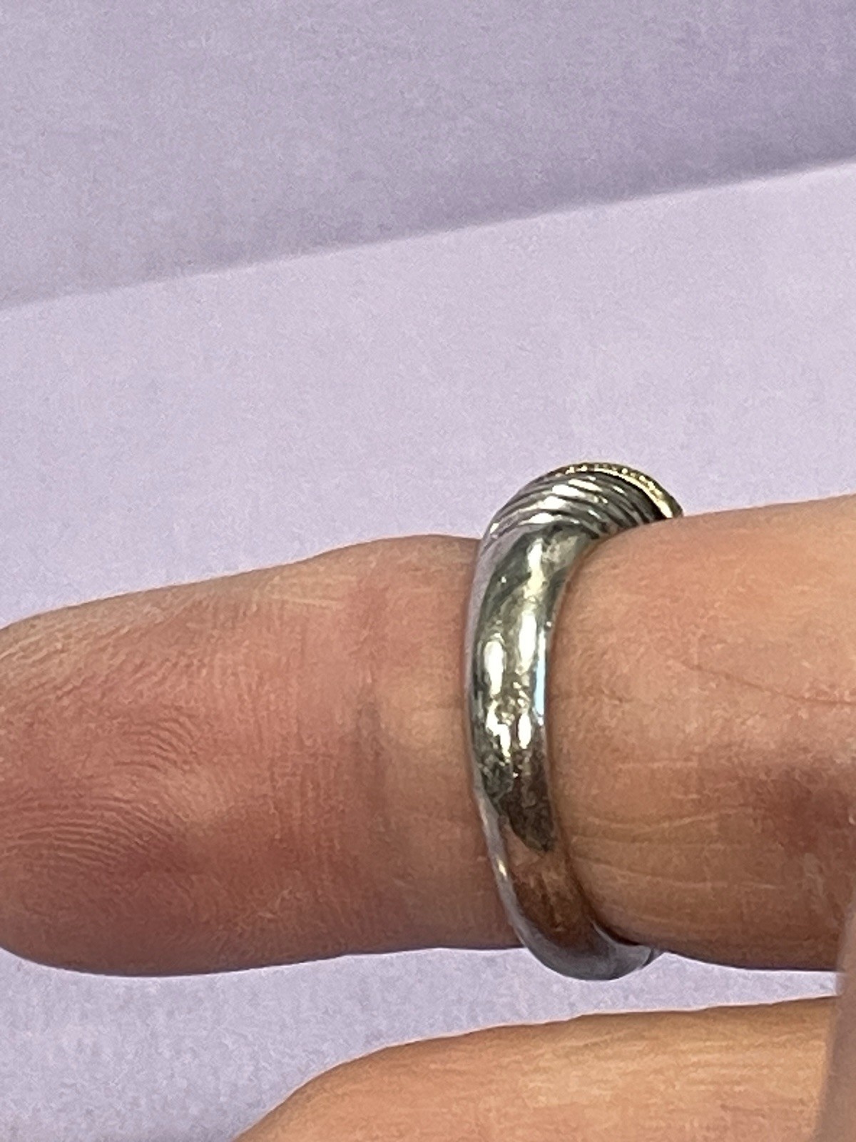 MIDAS LOVELY STERLING 14K RING SIZE 7 ESTATE PC.