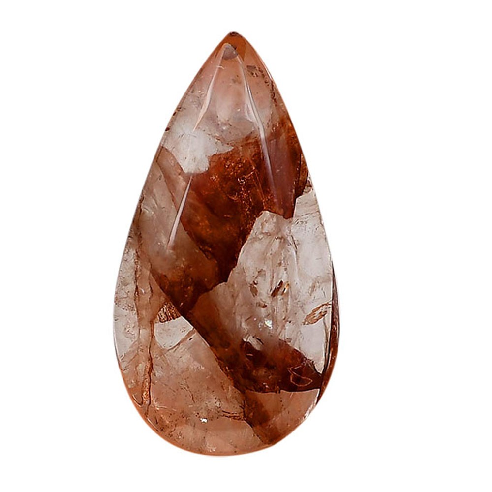 Red Fire Quartz 18.4×34.45×6.2 mm Pear Shape Polished Gemstone LS122-06424