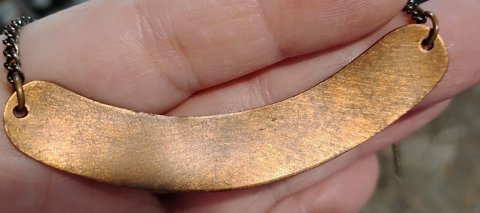 Vintage Star Copper Brass Bib Necklace