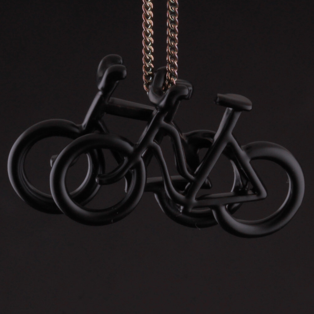 OBP Collection A/S Copenhagen 2 x Black Bike Pendant. “Sunshine & Night”.