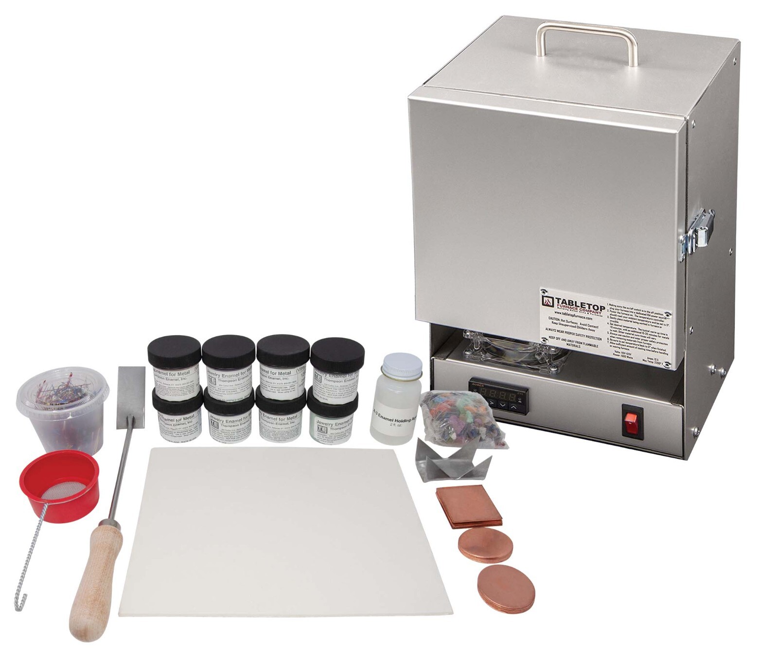 Thompson Enamel Kit with TableTop RapidFire Kiln Enameling Set Jewelry Making