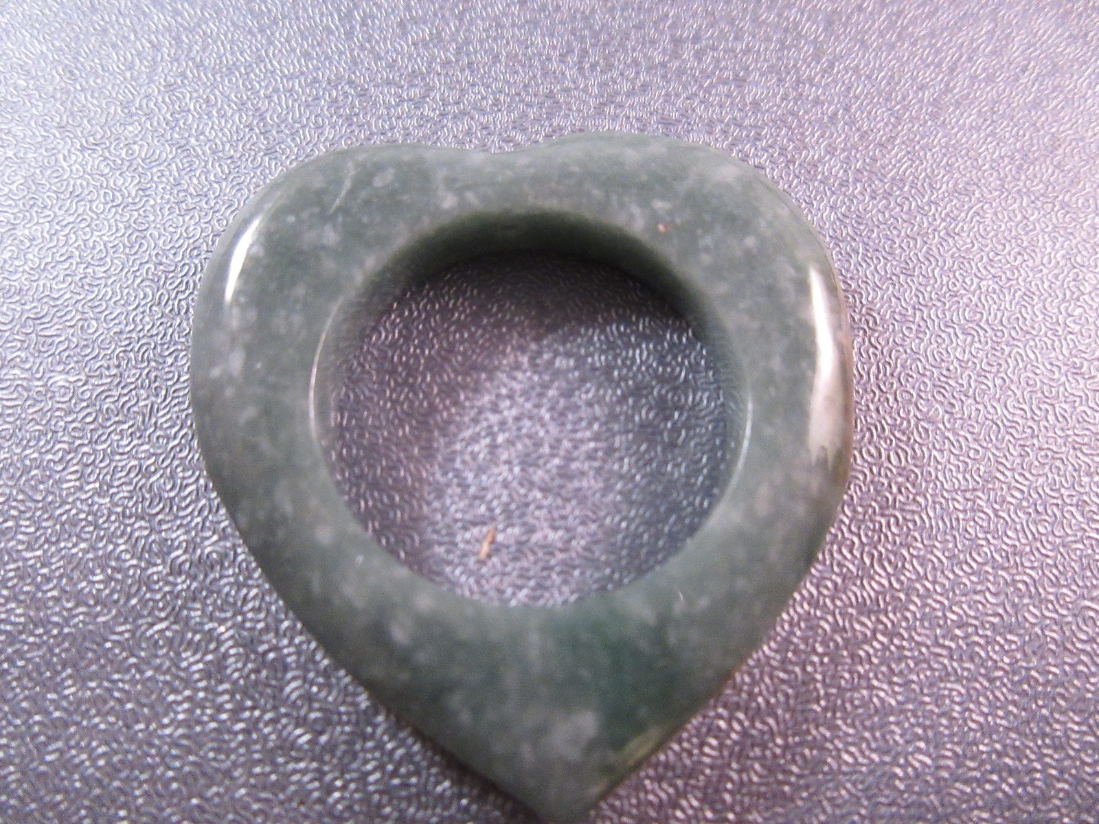 SouthEast Asia Jade Heart Bead w/ Hole 1pc
