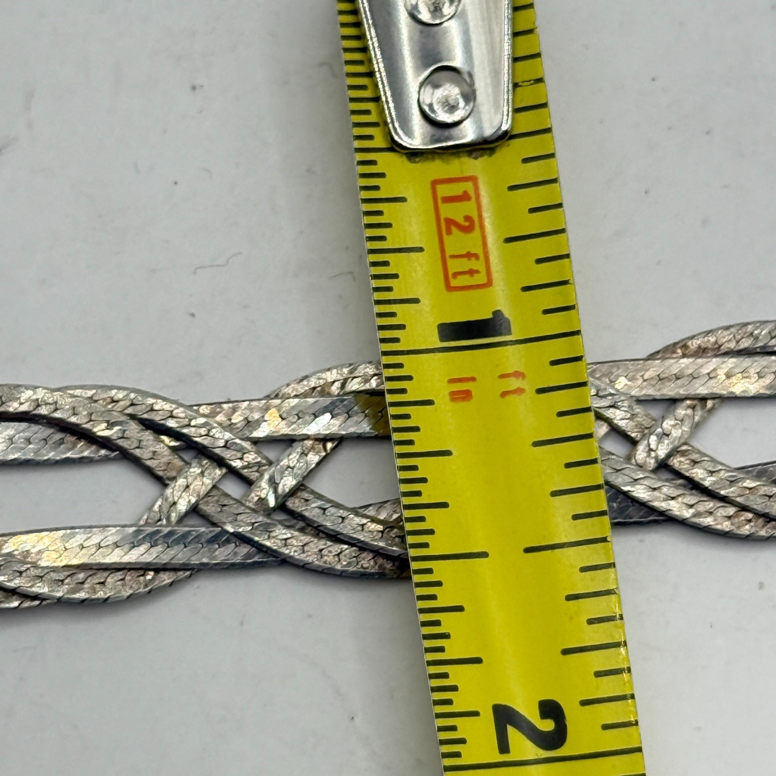 Vintage Milor Italy 925 Sterling Silver Woven Herringbone 7.5″ Bracelet 10.6g