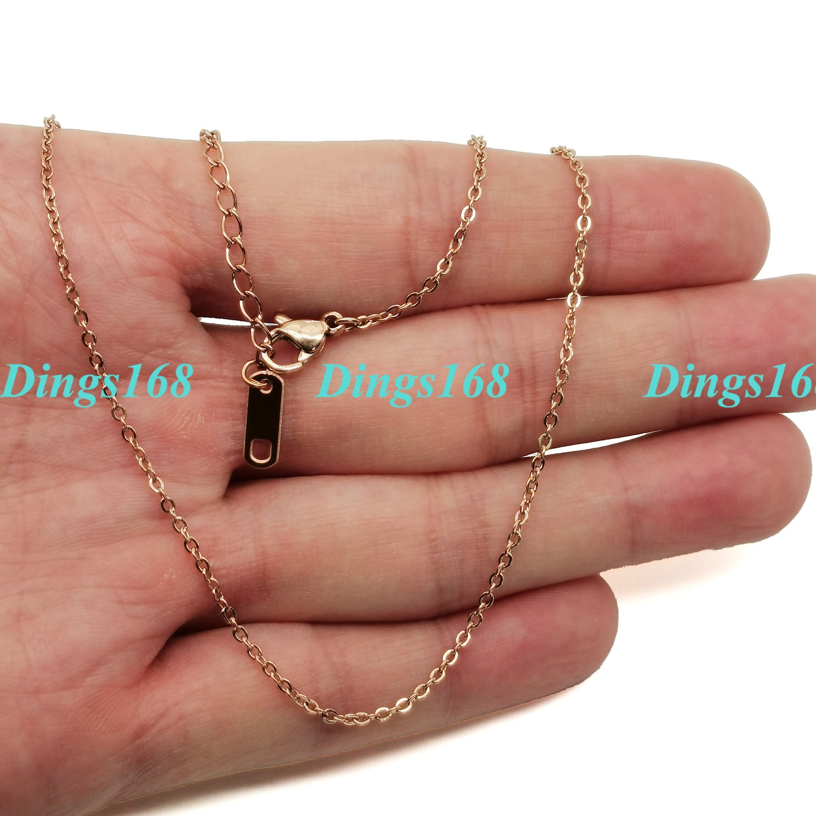 Solid 18K Gold Filled Tarnish-Resistant 1.5mm Italian Cable Chain Necklace R076