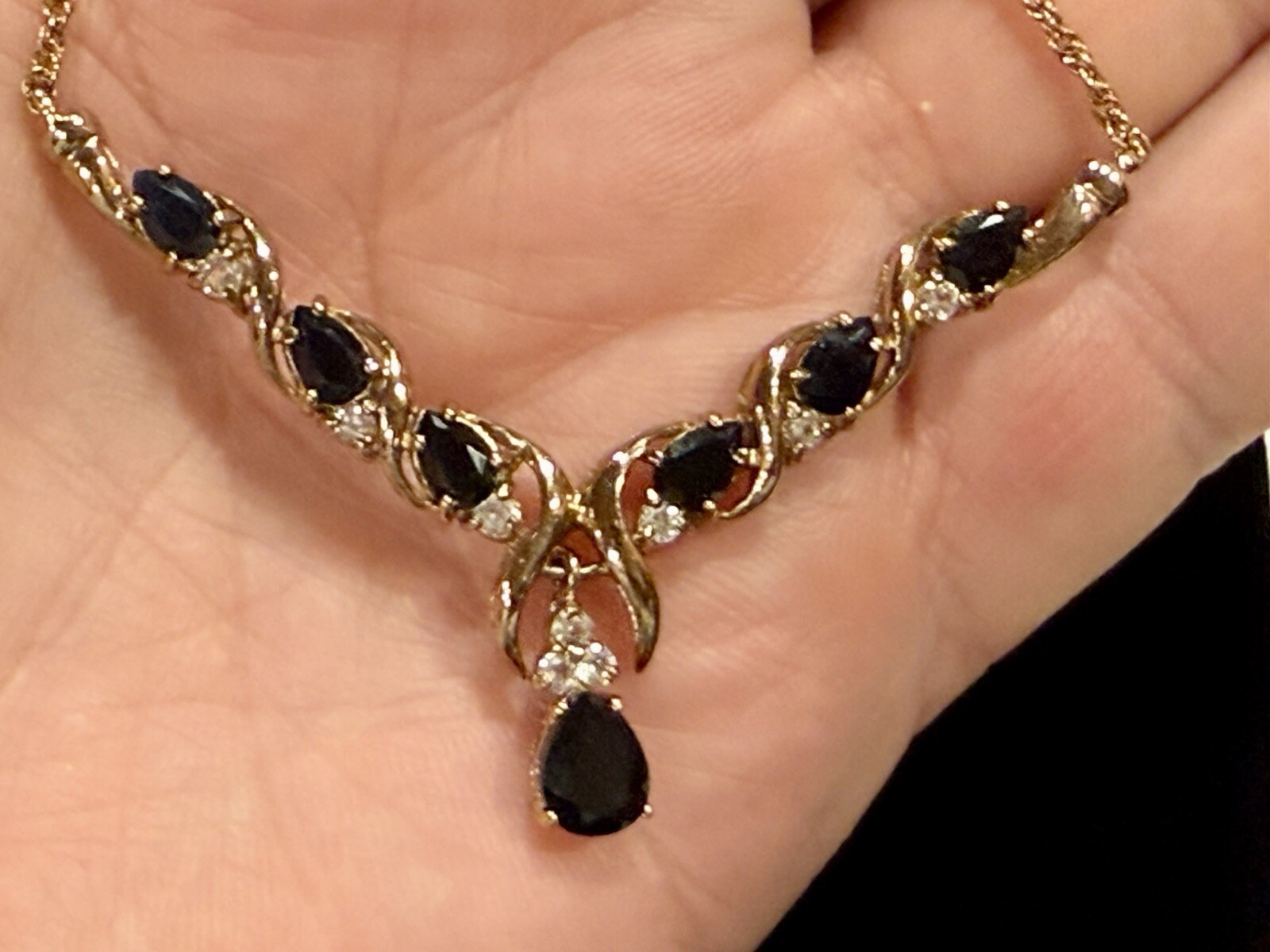 Women’s 7.69 CTW Sapphire & Diamond Fine Necklace MRSP$1,600