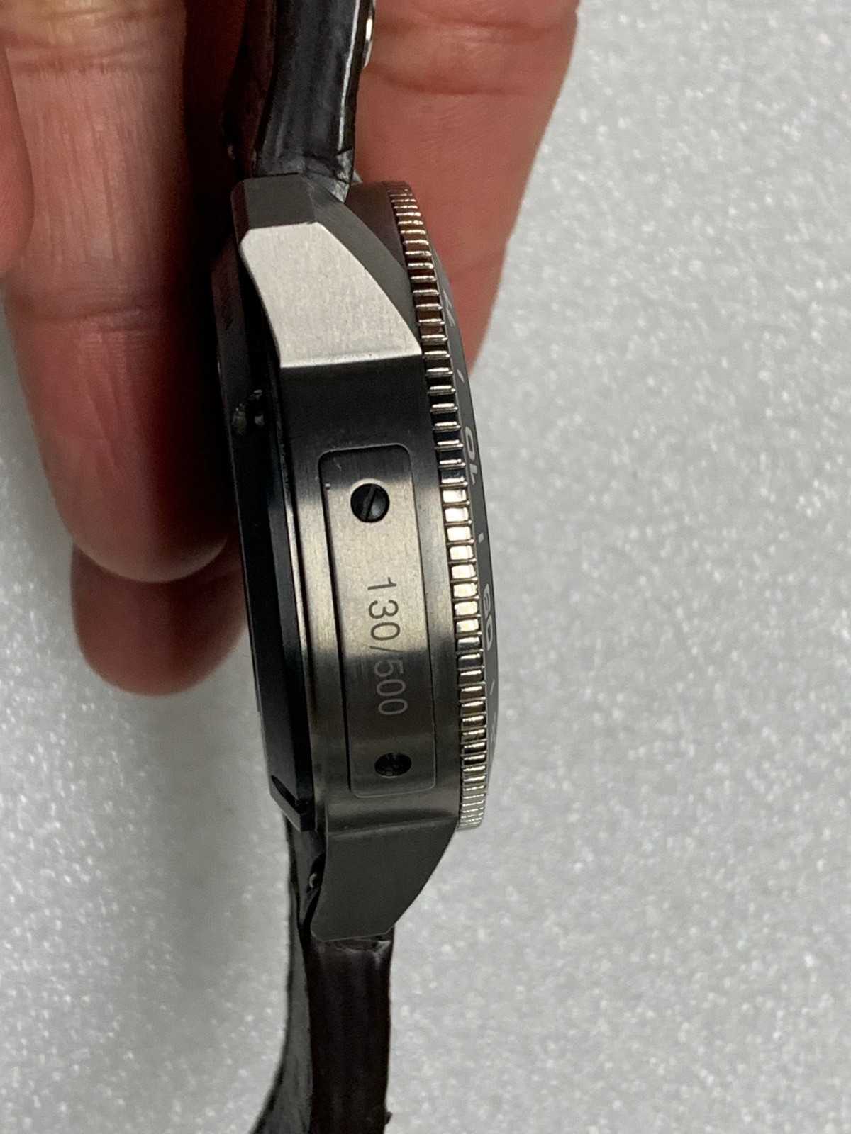 LIV Men’s P-51 Big Pilot Full Titanium Black/ Gray Automatic 46mm Watch 130/500