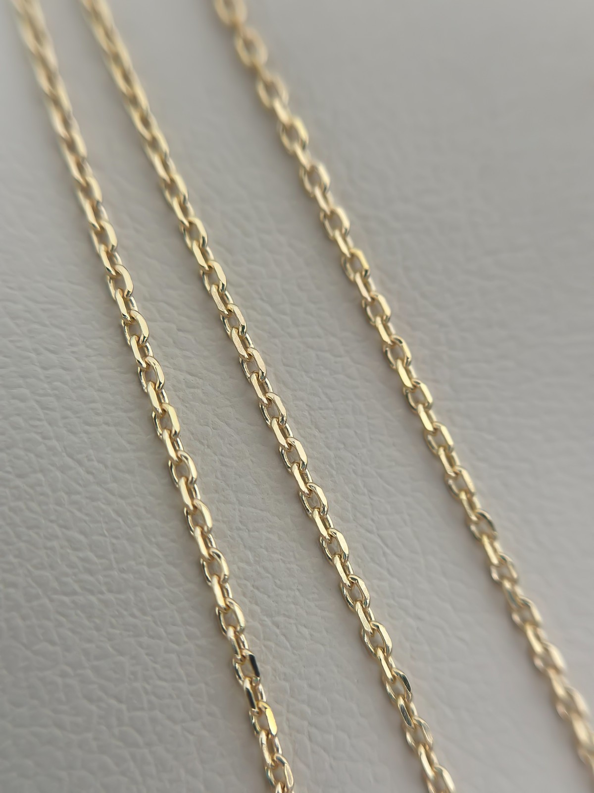 14k Solid Gold Cable Link Chain 1.2mm, Boston Link 16″ 18″ 20″ Necklace Lobster