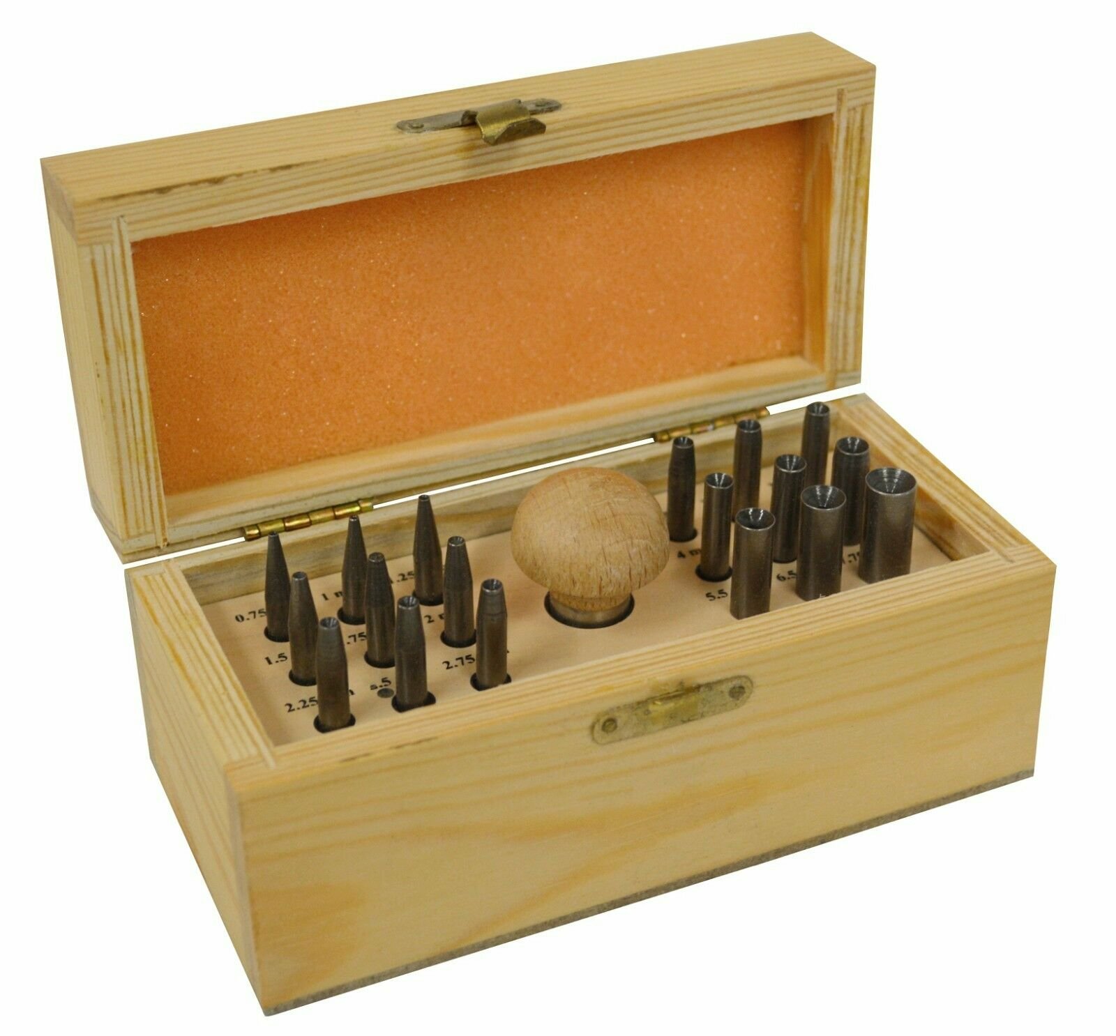 18 Piece Stone Setting Prong Pushing Punch Concave Jewelry Making Burnisher Set