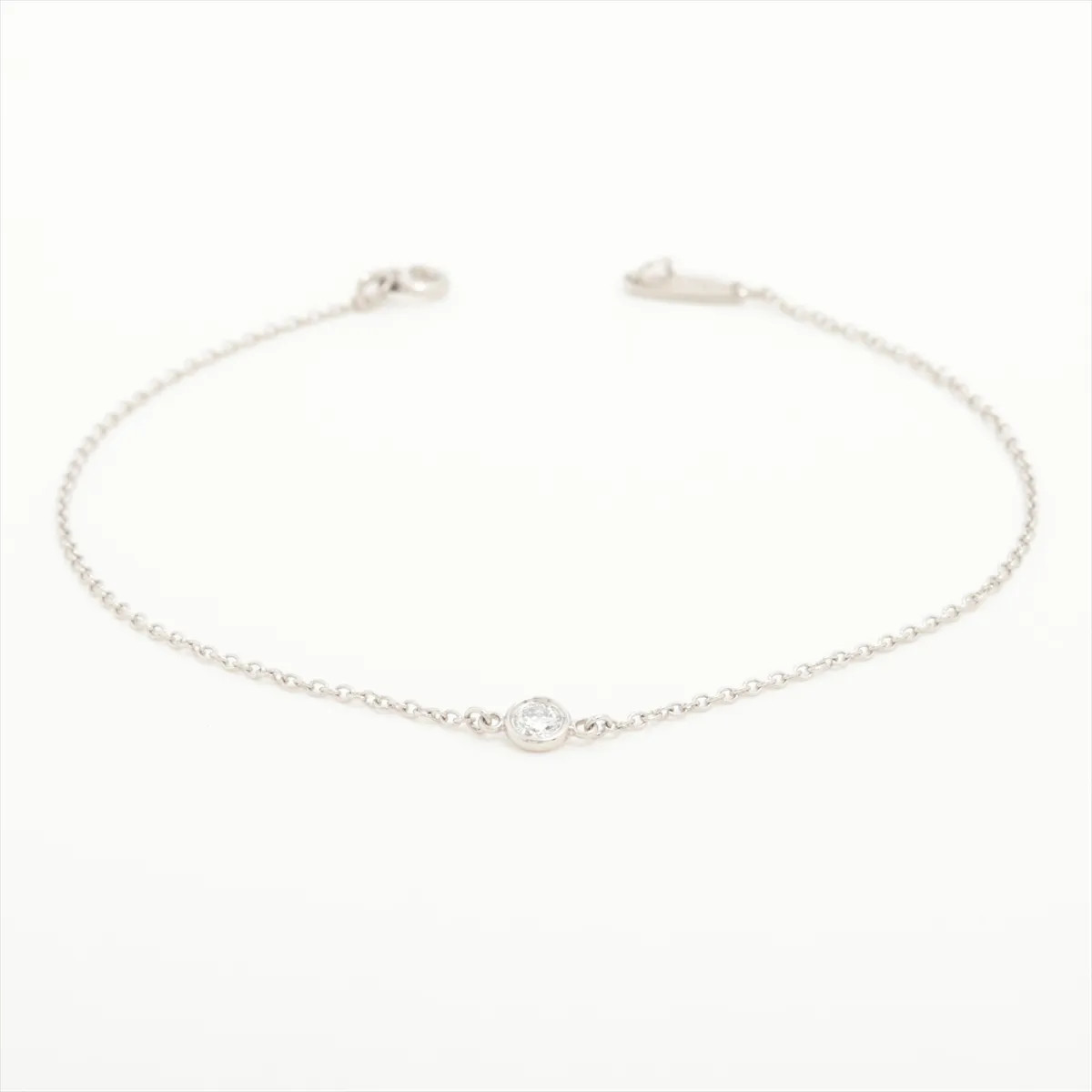 Tiffany By the Yard 1P diamond Bracelet Pt950 1.2g Approx. 3.80 mm in diameter