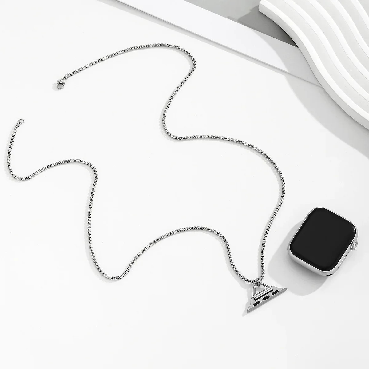 Necklace Metal Strap for Apple Watch Series 11 10 8 7 SE 6 5 4 3 for Iwatch Ultr
