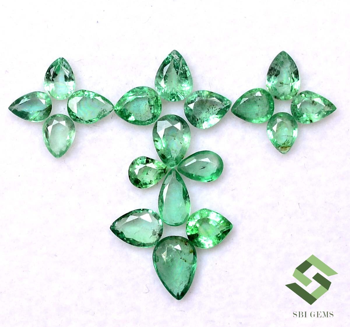 4×3 mm To 6×4 mm Natural Emerald Pear Cut Mix Lot 20 Pcs 3.26 CTS Loose Gemstone