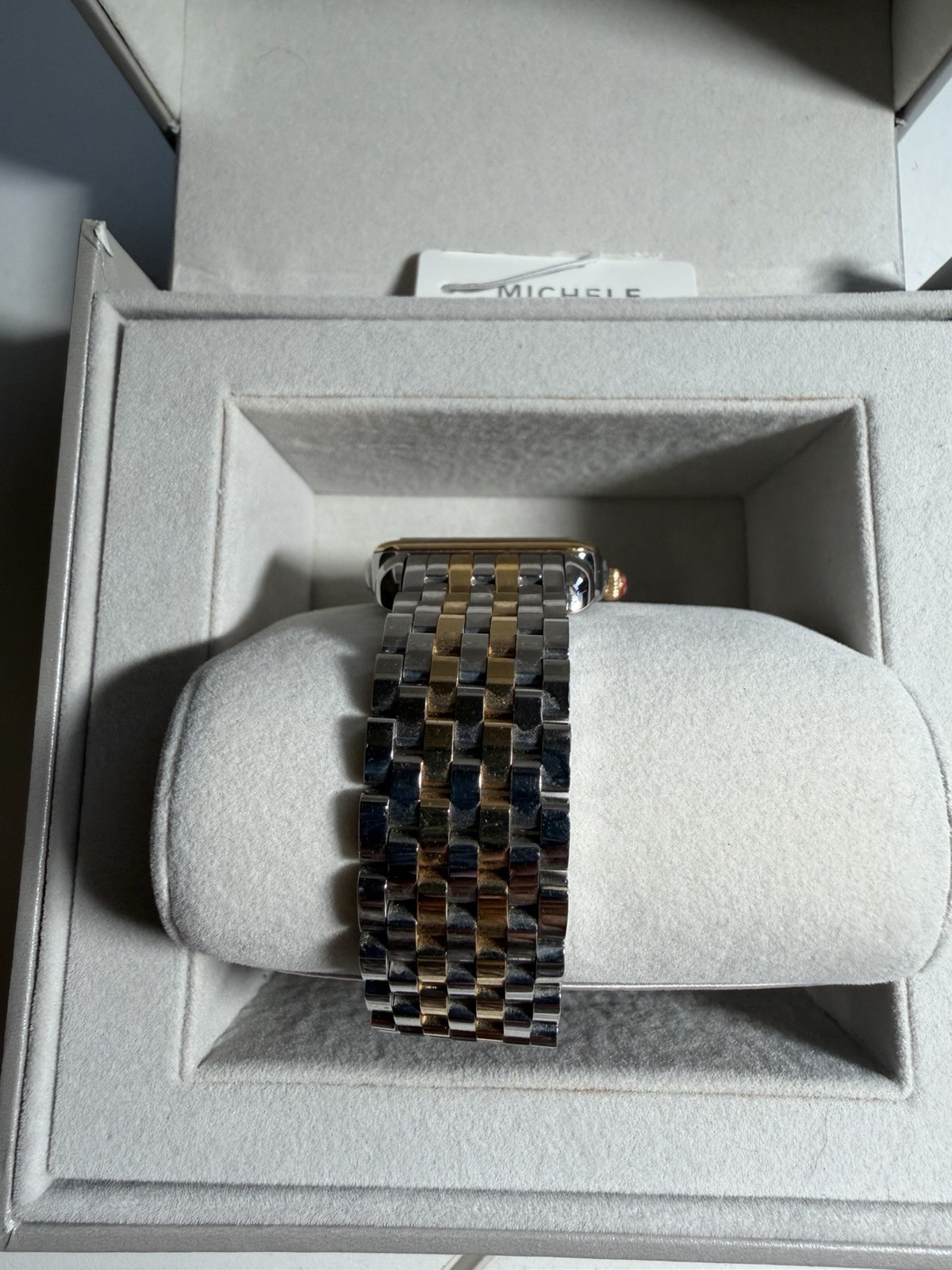 Michele Deco II Mid-Size Diamond Two-Tone 26mm Case Stainless Steel, Band…